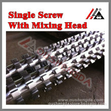 Mixing type screw and barrel for good plastification extrusion